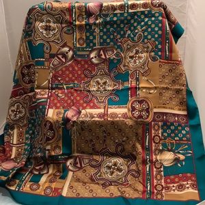 Vintage Ray & Strauss equestrian print scarf